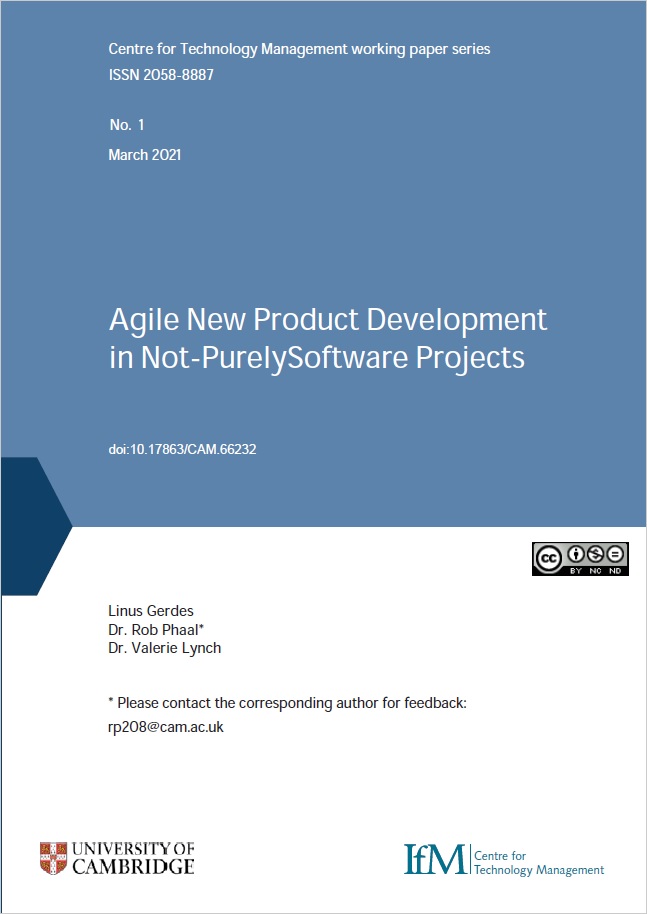 Agile New Product Development in Not-Purely Software Projects