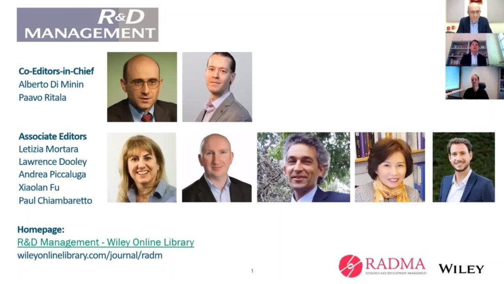 R&D Management has announced its two new Co-Editors-in-Chief Alberto Di Minin and Paavo Ritala, they are supported by an editorial team with significant experience in both academic and commercial spheres of R&D and technology management.