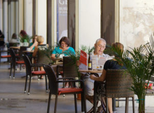 Outside dining