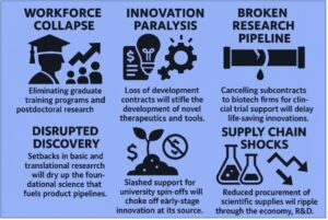 US policies on federal science will drive the biomedical ecosystem to restructure R&D on a global scale.